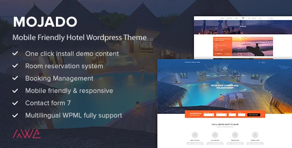 Mojado – Mobile Friendly Hotel WordPress Theme